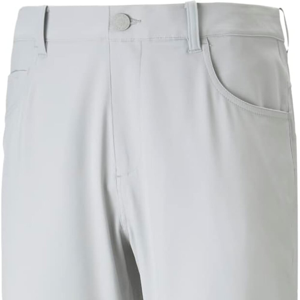 PUMA GOLF Mens Dealer 5 Pocket Pants, Ash Gray, 36W X 34L